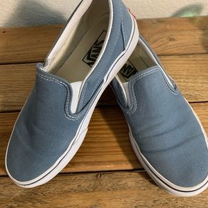 Blue/ grey slip on vans!